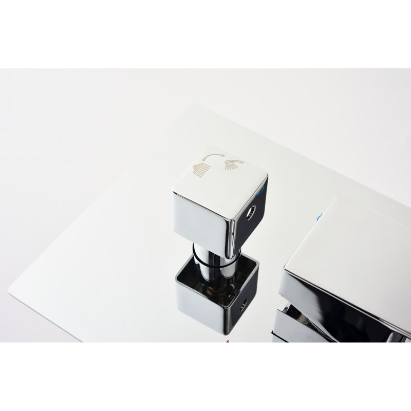 Douche de salle de bain - Tête de pluie avec buse autonettoyante compatible avec tous les bras standard, - Robinet mural en laiton