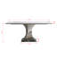 Table de salle à manger pour 6 à 8 personnes, forme rectangulaire, profondeur de 71 pouces, fabrication en pierre frittée et en acier inoxydable, table moderne facile à assembler, 71 po x 35,4 po, hauteur 30 po, base noire, pierre, peau