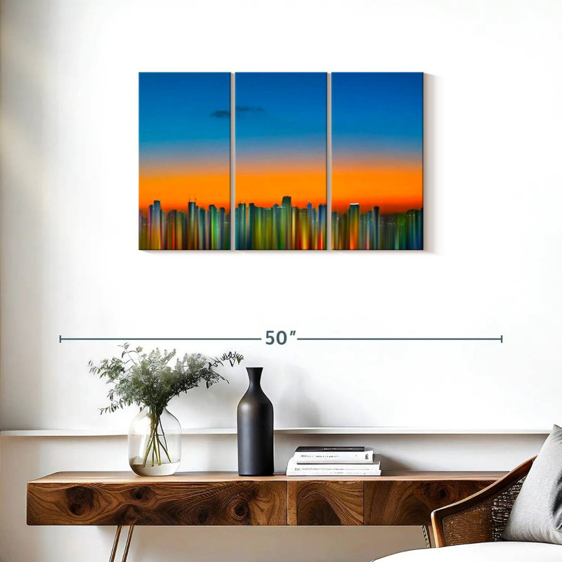 Bâtiments artistiques abstraits Sireci, H 20 po x l 33 po