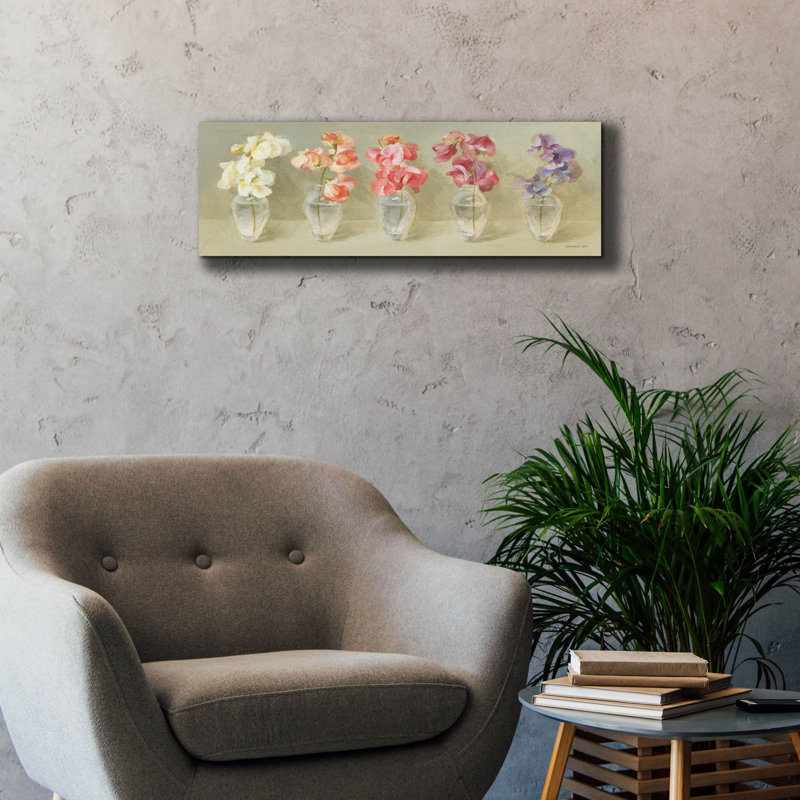  «Sweet Pea Palette» par Danhui Nai, art mural sur toile, H 12 po x l 36 po