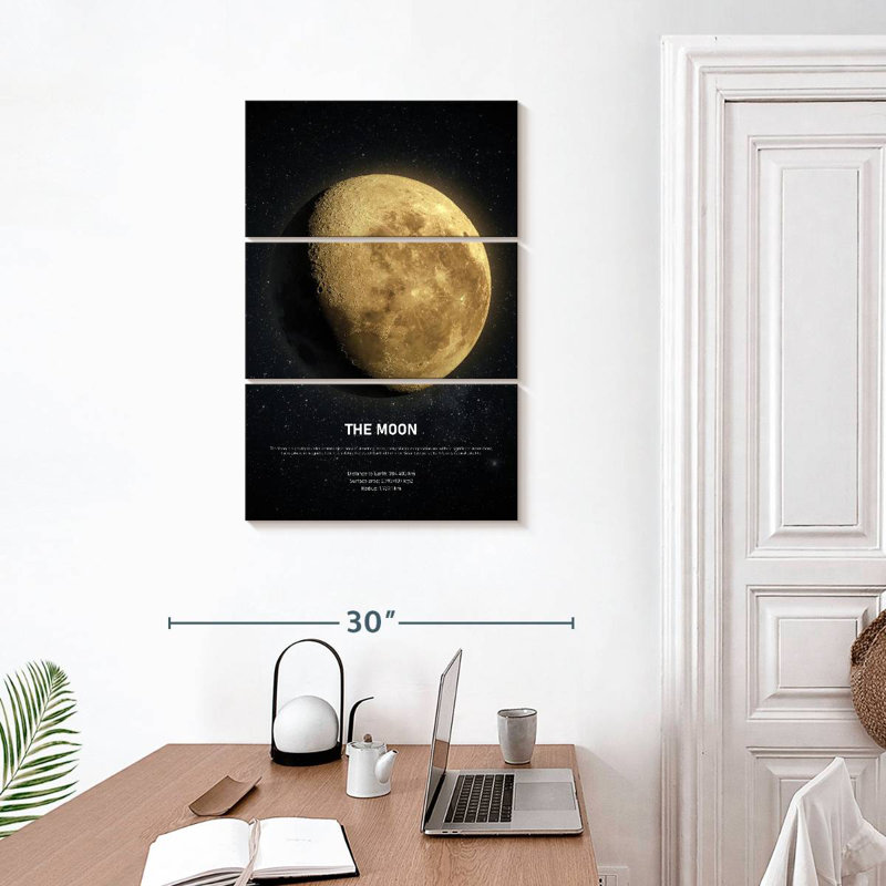 Description de la lune, H 32 po x l 20 po