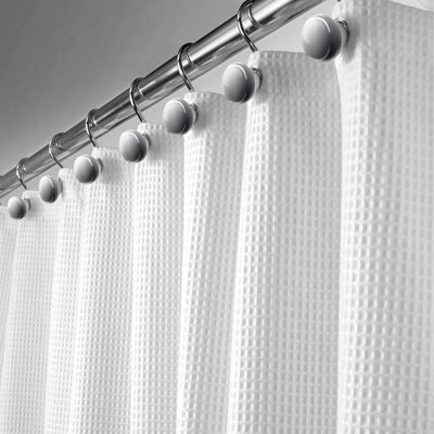Rideau de douche simple gaufré Waffle