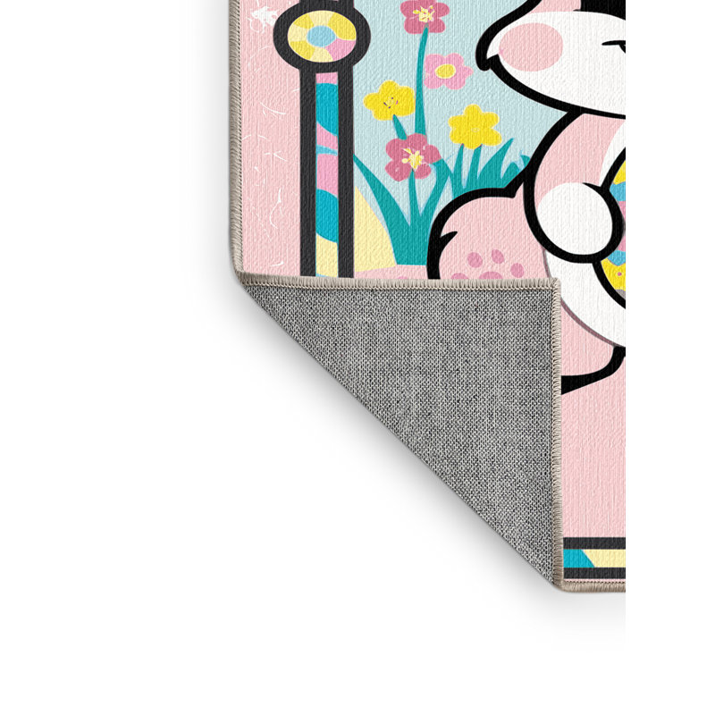 The Holiday Aisle® Washable Easter Spring Holiday Rug, Rectangle 2' x 3'