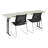 Rectangular Blow-Molded Plastic Folding Training Seminar Table-61206870-61206868