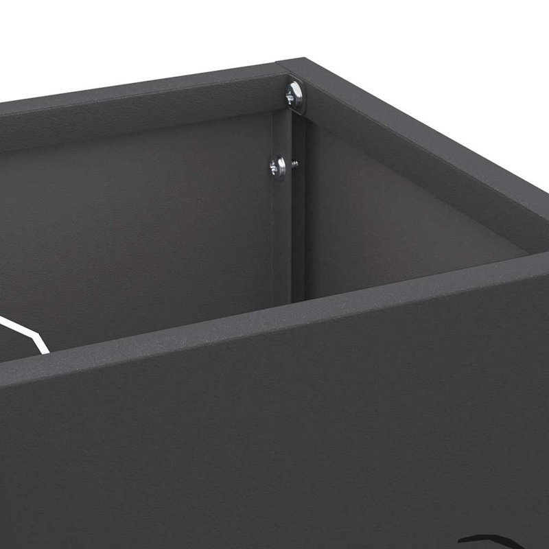 Metro Lane Steel Storage Tub & Tote, Black