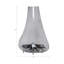 Vase décoratif en verre avec base en métal pour décoration de maison ou de bureau - Grand vase moderne pour décoration de table de salon - Argent-1950702285