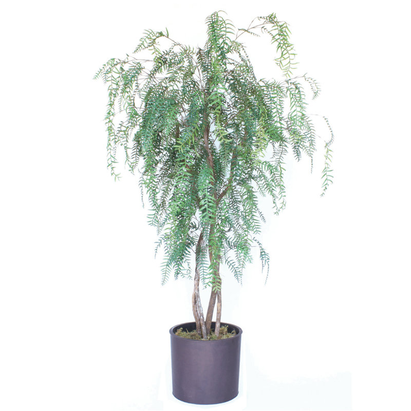 Faux Maple Tree in Metal Pot