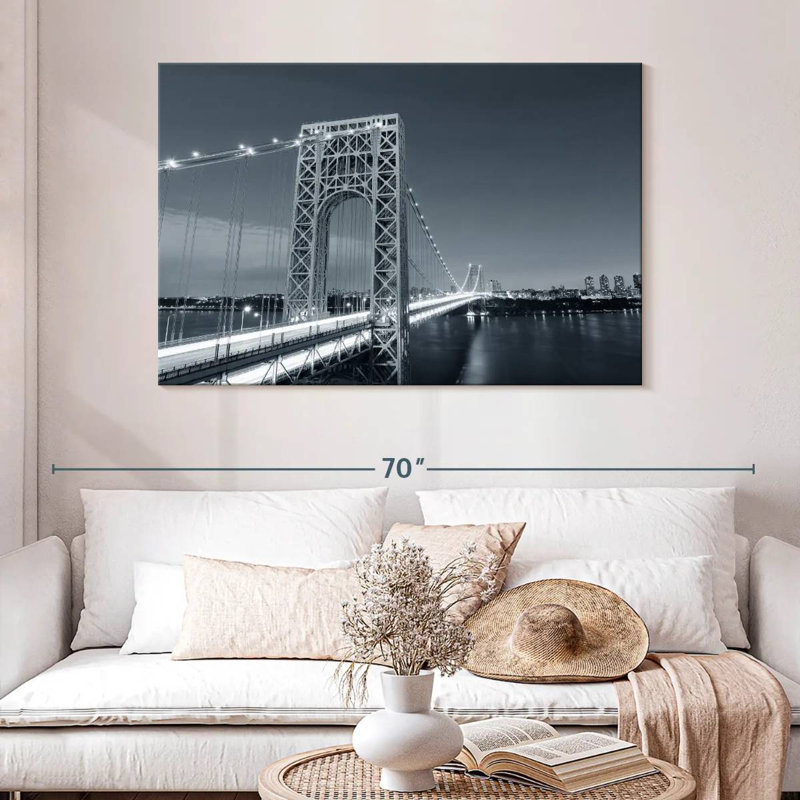 Lilie George, pont de Washington, H 32 po x l 48 po