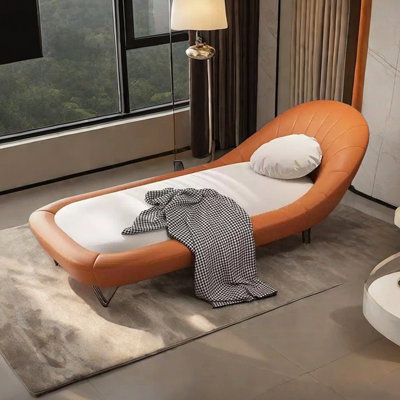 Modern Light Luxury Bedroom Wide Seat Lounge Chair