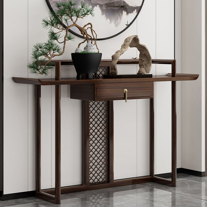 New Chinese light luxury solid wood console table, 33.40" H x 47.20" W x 14.90" D