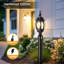 Éclairage extérieur avec poteaux de lampe de 3 po câblés et luminaire d'extérieur noir Dusk to Dawn
