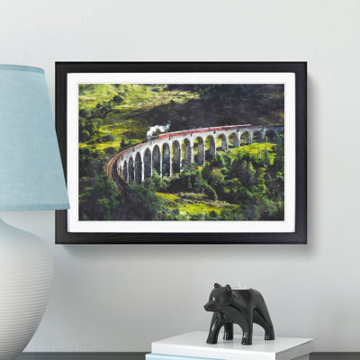 Steam Train in Scotland Abstract - Picture Frame Graphic Art Print