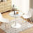 Modern Hexagonal Coffee Table with Sturdy Metal Base and MDF Top for Various Rooms-1145885724-1145885726