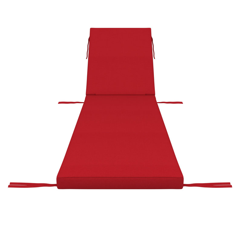 Sunbrella® Outdoor Chaise Cushion, Sunbrella® Canvas Jockey Red, 21" W x 78" D