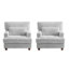 Chaise d'appoint moderne avec accoudoirs rembourrés et coussins (ensemble de 2)-115747890