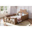 Lit plateforme simple pour enfant avec garde-corps complet Tête de lit Bowknot