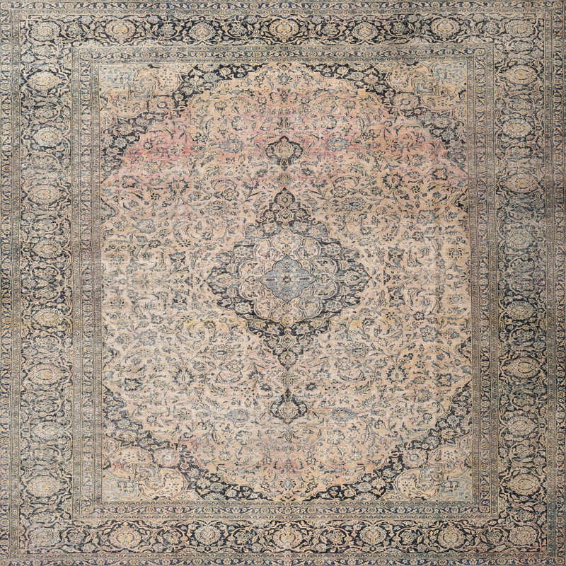 Wool Oriental Indoor Rug, Square 7'