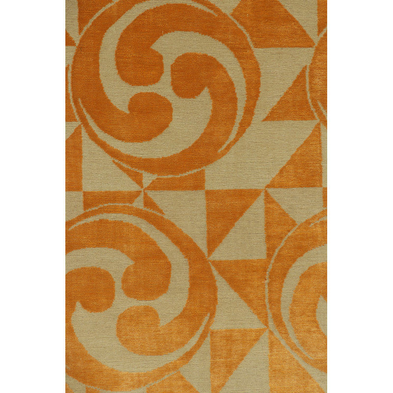 Rug & Kilim’S Modern Geometric Rug In Beige And Gold Tones “Kaleidoscope”