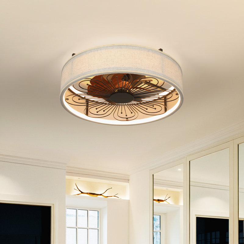 Ventilateur de plafond 19,6 po Arachne, Noir/bronze, DEL
