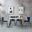 2 Makai Velvet Upholstered Dining Chair with Powder Coated Metal Legs-625858784-625858789