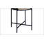 Table de bout Colson à finition noire avec insert et rangement en rotin, parfaite pour un décor moderne et rustique.