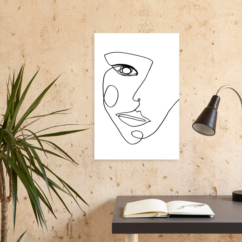 Face Line 2, art contemporain abstrait, H 24 po x l 16 po