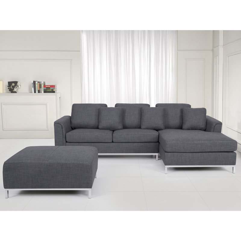 Kenna 4 Seater Corner Sofa , Right Hand Facing, Grey
