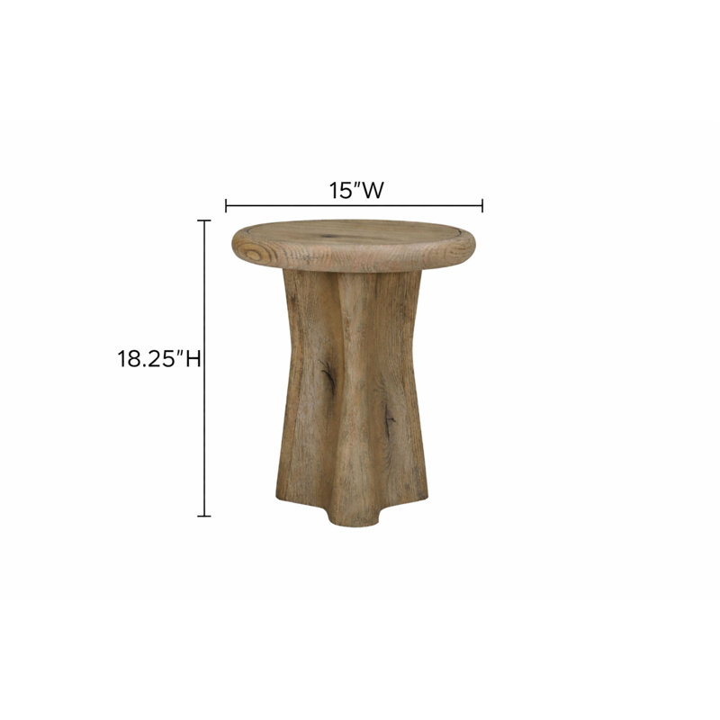 English Knotty Oak Drop Accent Table