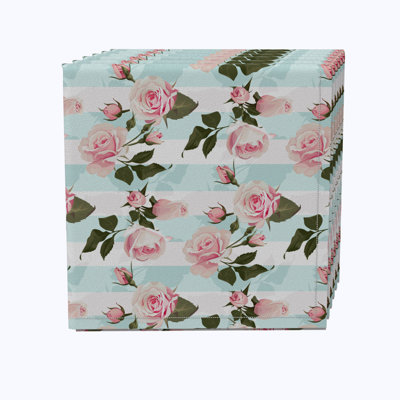 Cotton Twill Floral Square Napkin