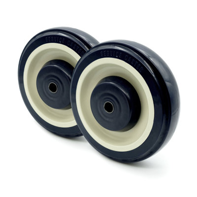 5 Inch Polyurethane Shopping Cart Wheels – Set of 2 – Service Caster Brand