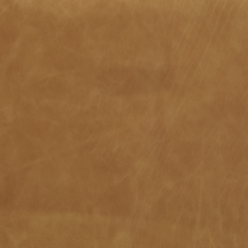 Causeuse à accoudoirs carrés en cuir Shupe, Cuir synthétique caramel