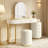 Luxury Makeup Vanity Desk With 3-Color LED Mirror & Stool