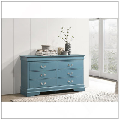 Charmante commode traditionnelle sarcelle