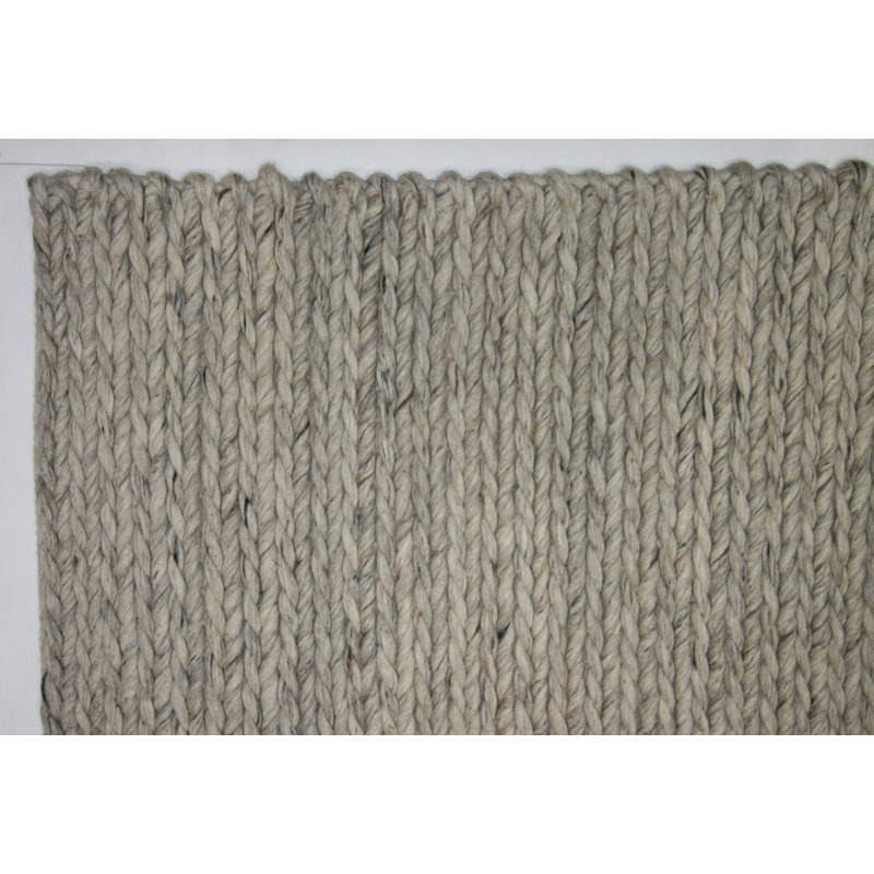 Wool Area Rug in Oatmeal, Rectangle 8'6" x 11'8"