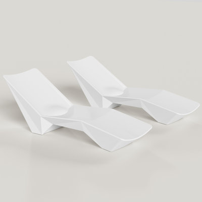 Quick Assembly Weighted In-Pool Chaise Lounger (Set Of 2)