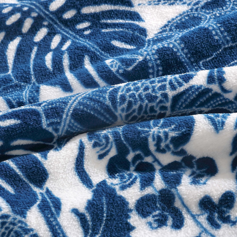 Jeté en molleton ultra doux Tommy Bahama, Bleu Turtle Bay
