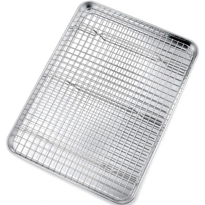 16 Inch Half Sheet Pans with Rack Set Baking Sheet Pan Set