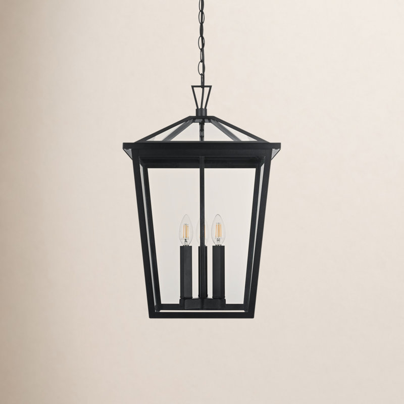 Danny Miyashiro Outdoor Pendant in Black, 22" H x 14" W x 14" D