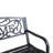 50 Inch Outdoor Metal Welcome Bench With Powder-Coated Steel Frame, Slatted Seat