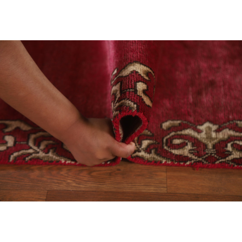 Bordered Fuchsian Traditional Runner Rug 2x10