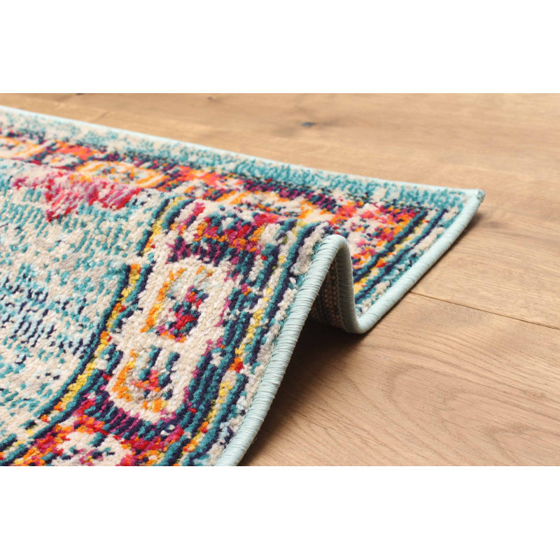 Lotus Blue Rug 2'8" x 8'2", Runner 2'8" x 8'2"
