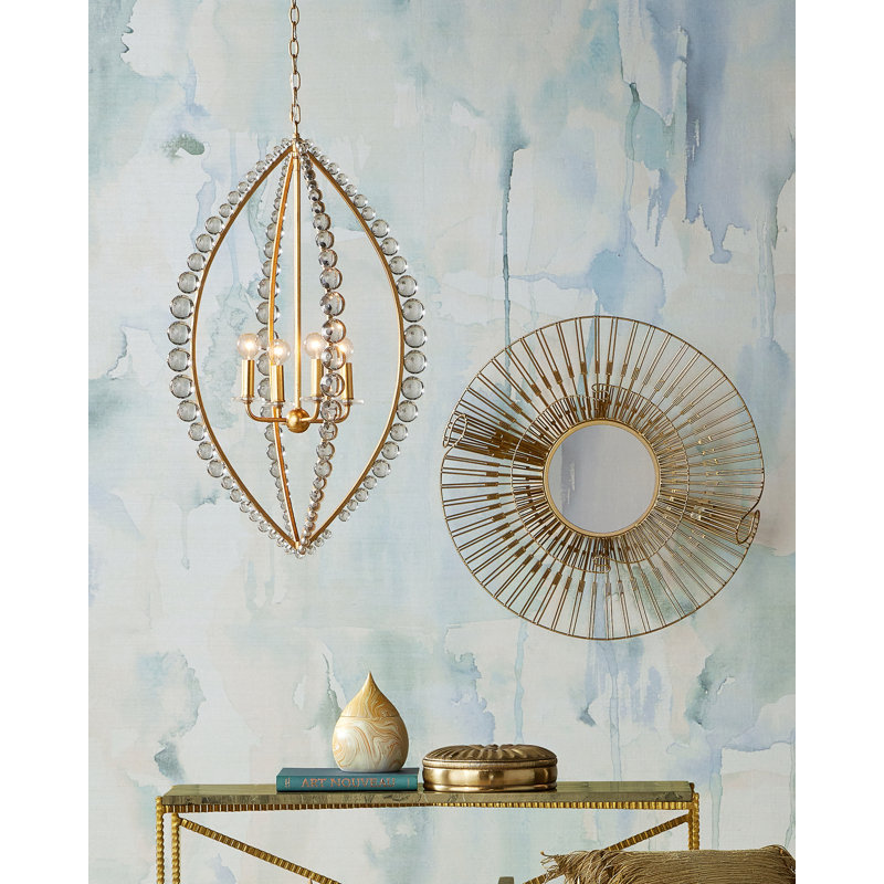 Round Iron Framed Wall Mirror
