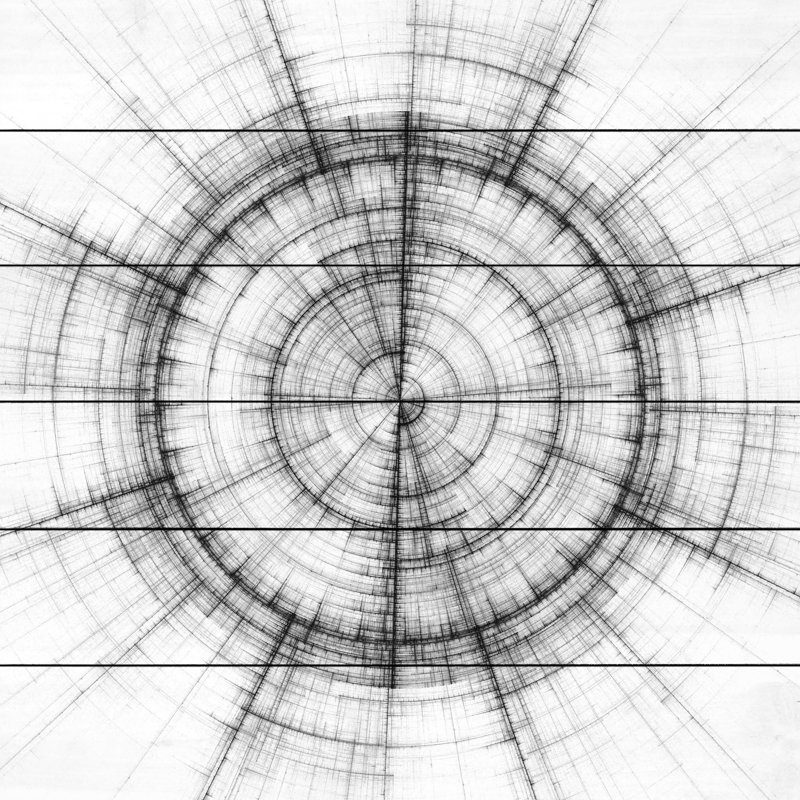 « torsion motion », reproduction d’art sur bois blanc, H 32 po x l 32 po x P 1,5 po