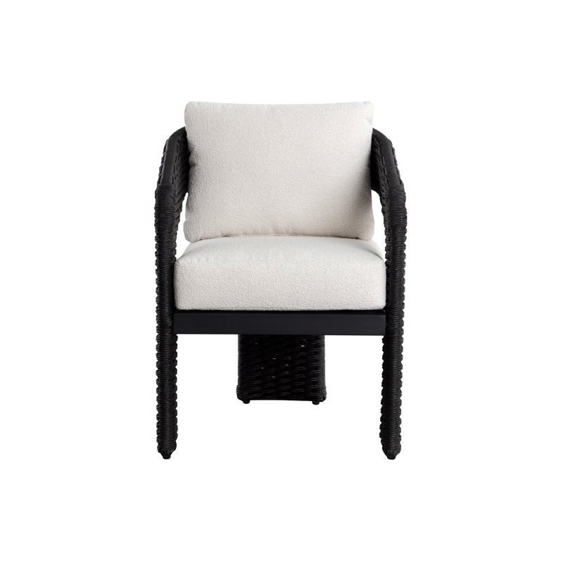 Outdoor Dining Armchair, Black