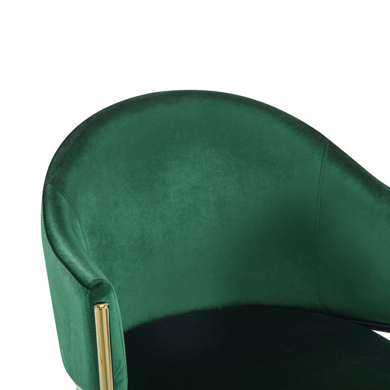 Ensemble de 2 chaises de salle à manger rembourrées en velours avec structure en métal