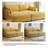 Bentura Corduroy 4-Piece Modular Sleeper Sofa-1387200428
