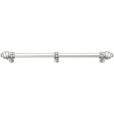 Caché with 5/8 smooth center long pull with 23 rivoli Swarovski Clear Crystals with center brace