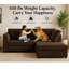 4 Seater Corduroy Sofa & Chaise-135004523