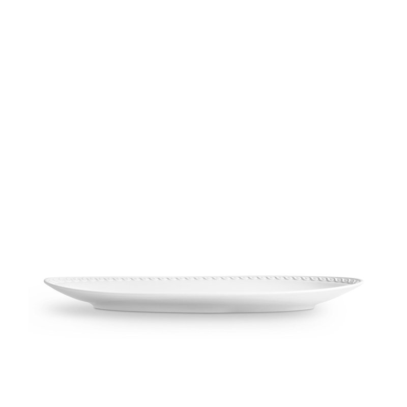 Neptune Oval Platter - Small - White, 1.5" H x 14" L x 7" W