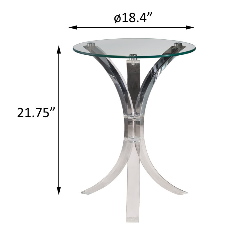 Cosey Round Accent Table, Silver